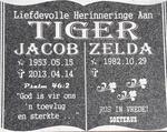 TIGER Jacob 1953-2013 :: TIGER Zelda 1982-