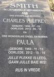 SMITH Charles Pulfrey 1958-2013 & Paula 1960-2012