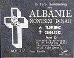 ALBANIE Nontsizi Dinah 1942-2012