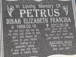 PETRUS Dinah Elizabeth Francina 1959-2012