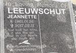 LEEUWSCHUT Jeannette 1961-2017