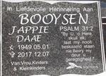 BOOYSEN Jappie 1949-2017