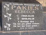 PAKIES Rebecca 1950-2006