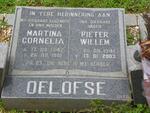 OELOFSE Pieter Willem 1941-2003 & Martina Cornelia 1947-1981