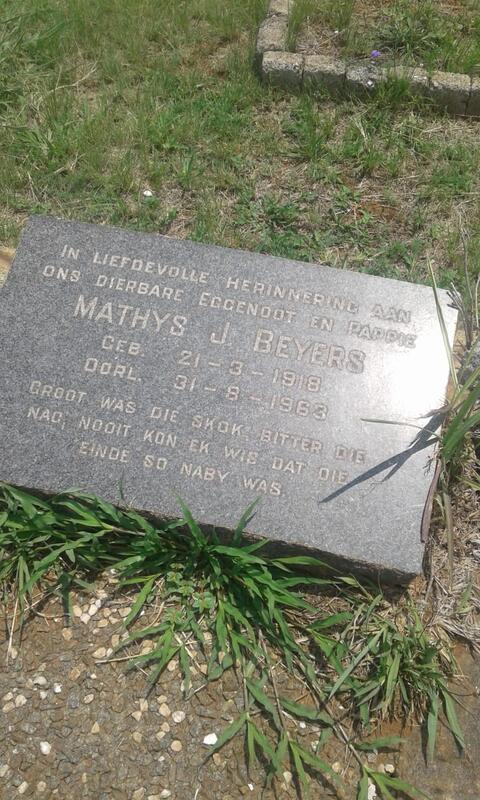BEYERS Mathys J. 1918-1963