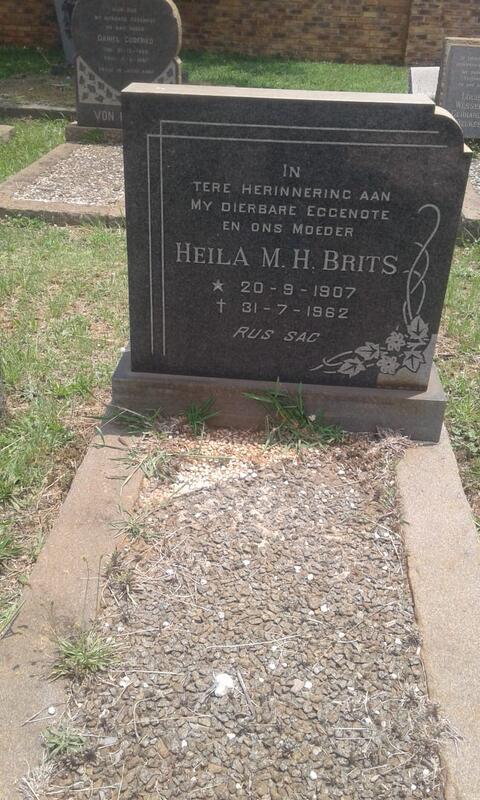 BRITS Heila M.H. 1907-1962