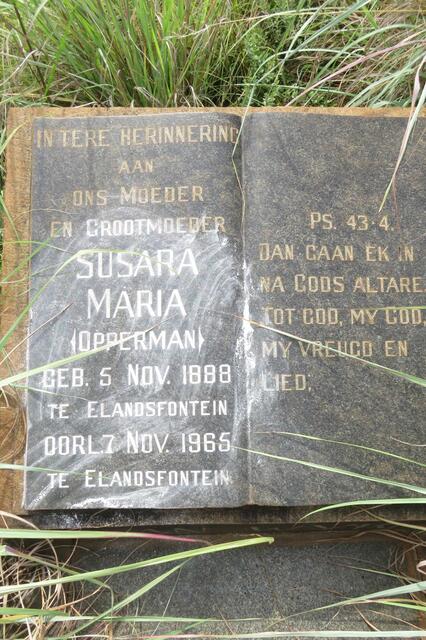 WYK Susara Maria, van nee OPPERMAN 1888-1965
