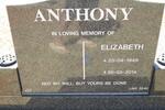 ANTHONY Elizabeth 1949-2014