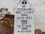 STEGMANN J.E. 1923-1923 :: STEGMANN Baba 1932-1932
