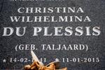 PLESSIS Christina Wilhelmina, du nee TALJAARD 1941-2015