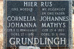 GRUNDLINGH Johannes Mathys 1892-1961 & Cornelia Johanna VERWEY 1894-1981