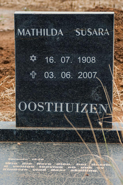 OOSTHUIZEN Mathilda Susara 1908-2007