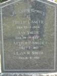 SMITH Phillip I. -1934 :: SMITH Ann -1945 :: SMITH Arthur P. -1957 :: SMITH Lillian M. -1963