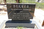 BEKKER Aletta J. 1921-1991