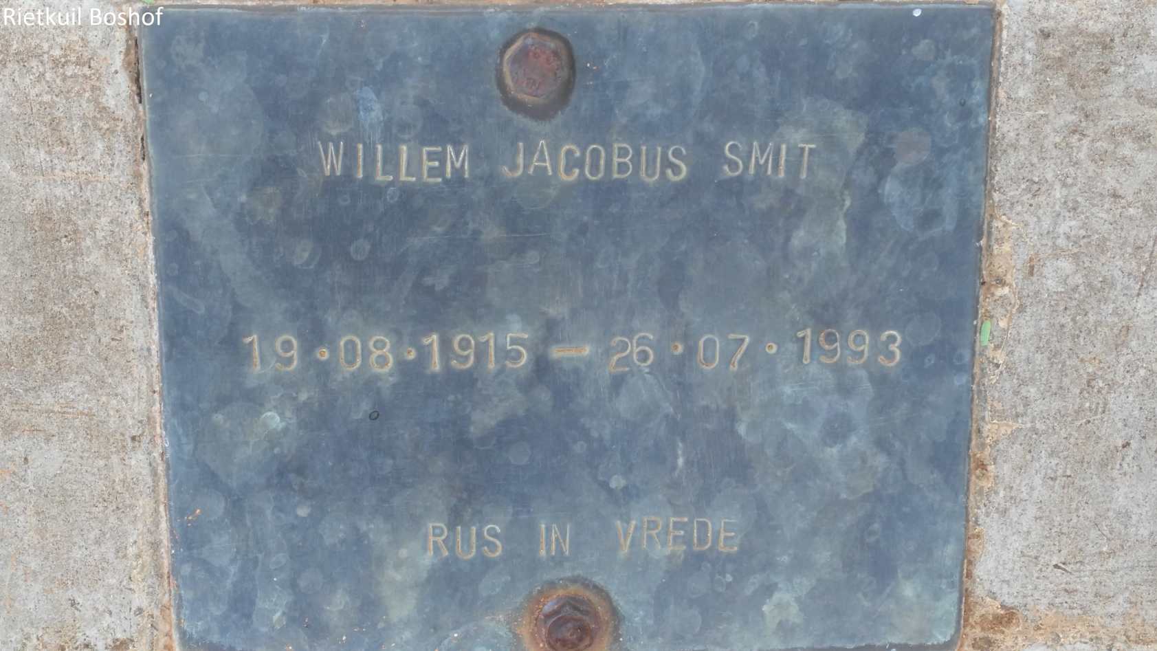 SMIT Willem Jacobus 1915-1993