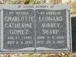 SHARP Leonard Aubrey 1920-1987 :: GOMEZ Charlotte Catherine -1942