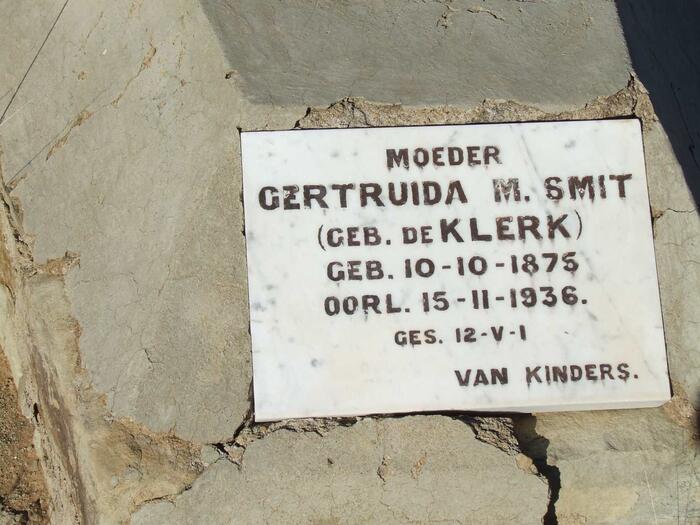 SMIT Gertruida M. nee DE KLERK 1875-1936