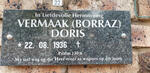 VERMAAK Doris nee BORRAZ 1936-