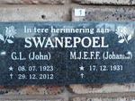 SWANEPOEL G.L. 1923-2012 & M.J.E.F.F. 1931-