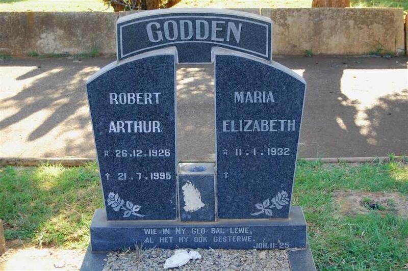 GODDEN Robert Arthur 1926-1995 & Maria Elizabeth 1932-