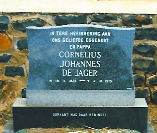 JAGER Cornelius Johannes, de 1924-1975
