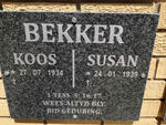 BEKKER Koos 1934- & Susan 1939-