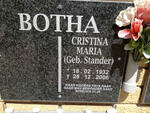 BOTHA Christina Maria nee STANDER 1932-2006