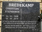 BREDEKAMP Christian Stephanus 1929-2015