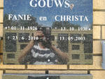 GOUWS Fanie 1926-2010 & Christa 1930-2003