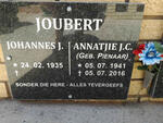 JOUBERT Johannes J. 1935- & Annatjie J.C. PIENAAR 1941-2016
