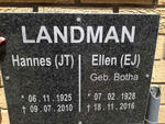 LANDMAN J.T. 1925-2010 & E.J. BOTHA 1928-2016