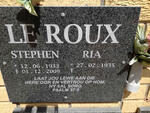 ROUX Stephen, le 1933-2009 & Ria 1935-