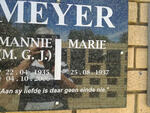 MEYER M.G.J. 1935-2006 & Marie 1937-