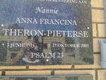 PIETERSE Anna Francina, THERON 1914-2005