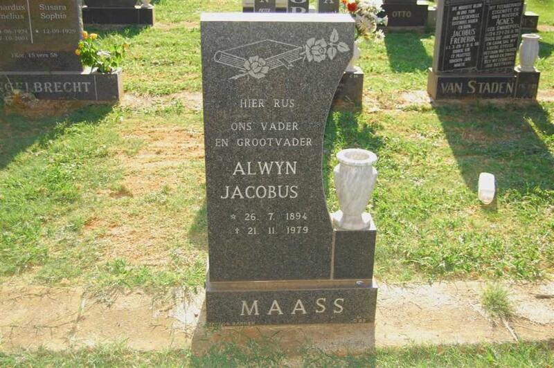 MAASS Alwyn Jacobus 1894-1979