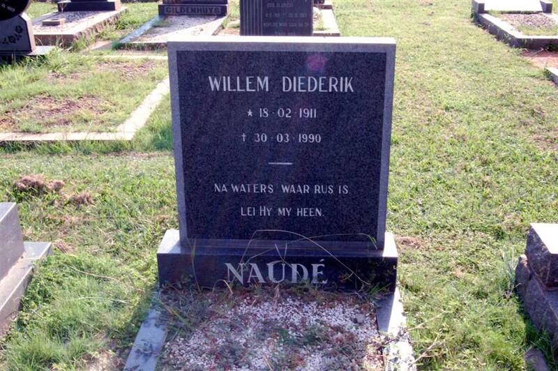 NAUDE Willem Diederik 1911-1990