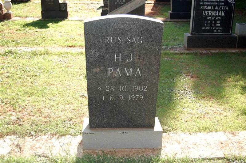 PAMA H.J. 1902-1979
