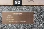 GALLOWAY John 1941-2013