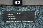 HOEK Lloyd Peter 1943-2000