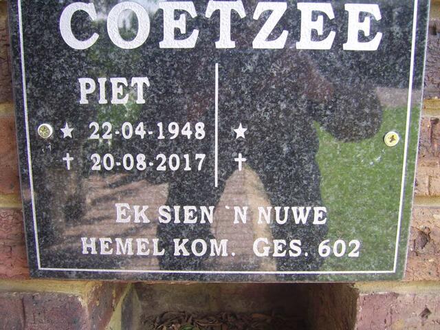 COETZEE Piet 1948-2017