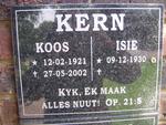 KERN Koos 1921-2002 & Isie 1930-