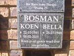 BOSMAN Koen 1941-2016 & Bella 1949-