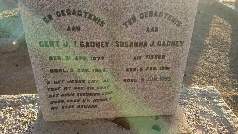 GADNEY Gert J.J. 1877-1946 & Susanna J. VISSER 1891-1985