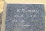 BLOMERUS F.B. 1876-1965