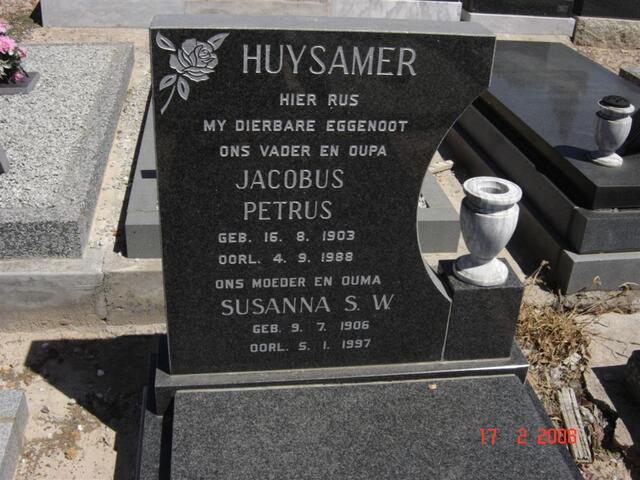 HUYSAMER Jacobus Petrus 1903-1988 & Susanna S.W. 1906-1997