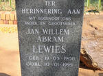 LEWIES Jan Willem Abram 1908-1995