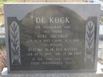 KOCK Gert Jacobus, de 1897-1981 & Beatrix M.M. KOTZE 1905-1989
