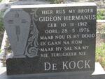 KOCK Gideon Hermanus, de 1912-1976