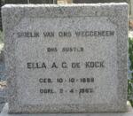 KOCK Ella A.C., de 1899-1965