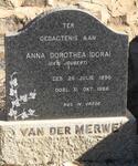 MERWE Anna Dorothea, van der nee JOUBERT 1896-1966